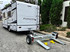 Galvanized EZ Haul Car Tow Dolly with side angled view