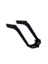 Angled view of trailer hitch installed on Harley Softail bike