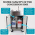 Stainless Steel Concession Sinks - 4 Compartment Portable Sink with Hot Water & Cold Water - Portable Concession Sink for Food Trucks, Concession Stands or Commercial Use (Sink with Casters)