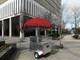Cash Calf hot dog cart front view with red umbrella