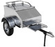 Silver Lumina Diamond Motorcycle Trailer Angled