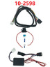 Plug-n-Play Wiring Harness for H-D Motorcycles with  main black wire harness, a red fused power wire with a blue spade connector.