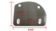  Davidson Sportster 2011-present Batwing Fairing  mounting bracket dimensions