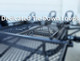 Close-up of dedicated rear tie-down loops on the Freestyle dirt bike trailer for secure bike transport.