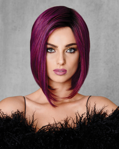 MIDNIGHT BERRY | ANGLED BOB  WIG HEAT SAFE ROOTED  DARLING SEXY HOT US SELLER 2030