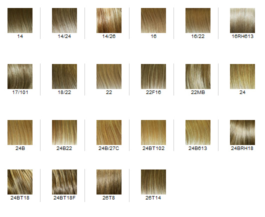 Ellen Wille Wigs Color Chart