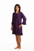 Three Quarter Sleeve Gown with Ruffle