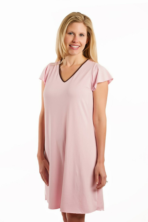 Flutter Sleeve Gown - Pink