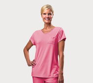 Short Sleeve V-Neck Tee - Pink