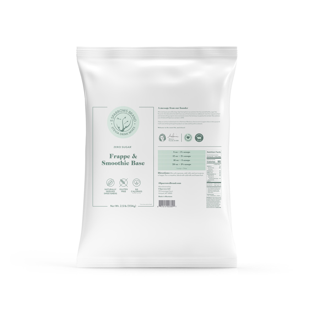 Zero Sugar Frappe & Smoothie Base Drink Mix - Wholesale