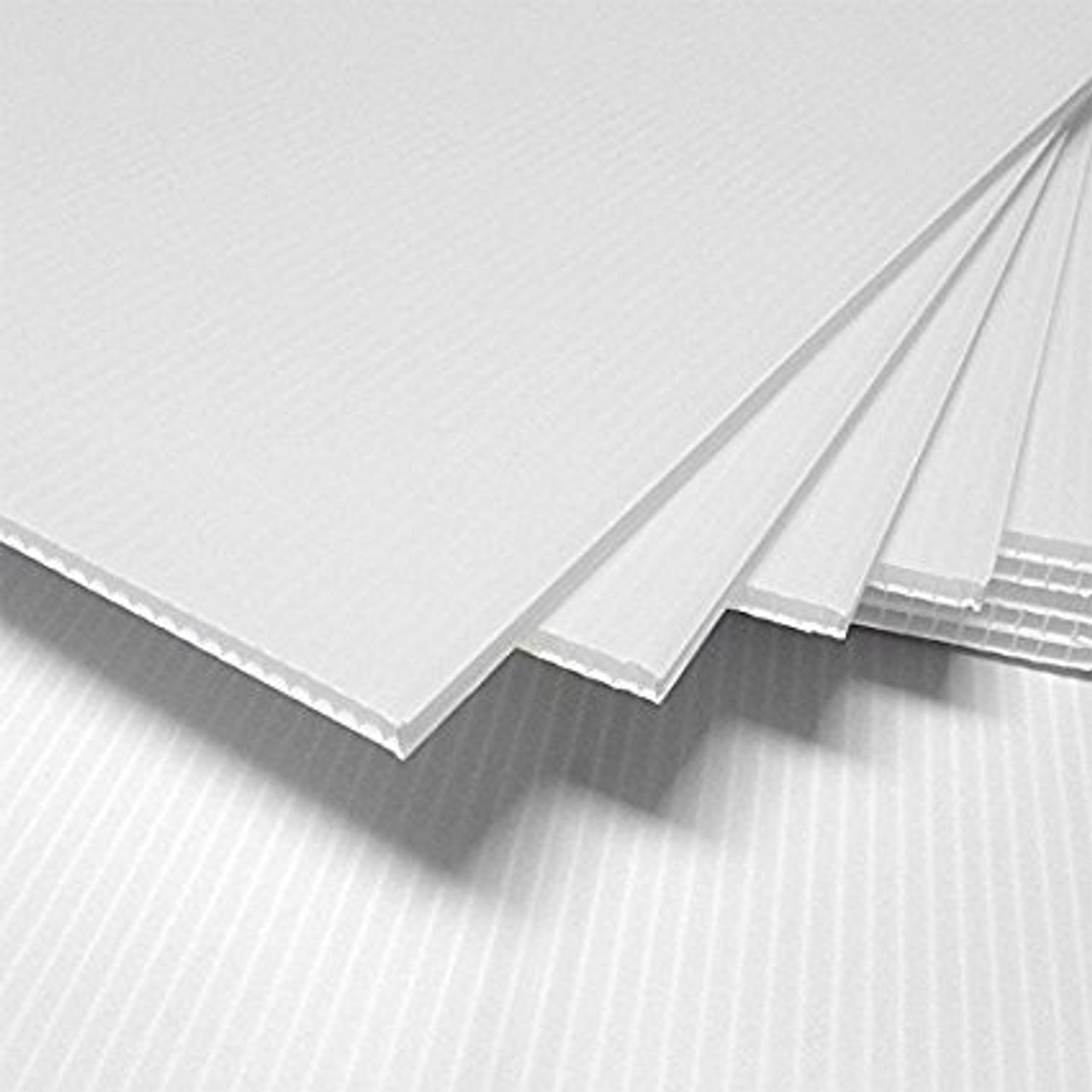 4mm Corrugated plastic sheets : 12 x 18 :10 Pack 100% Virgin White