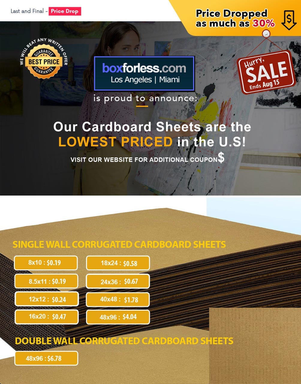 Box For Less Cardboard Sheets