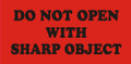 2 x 4" Shipping Labels - "Do Not Open With Sharp Object"