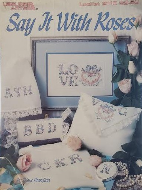 Say It With Roses cross stitch pattern by Leisure Arts