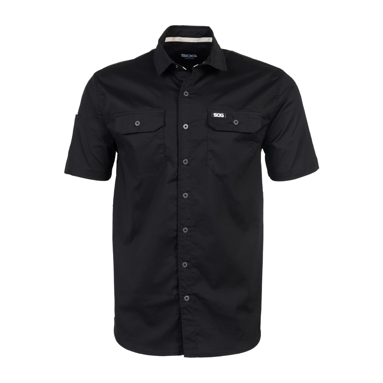 Short Sleeve Shop Shirt, Black, Size Medium I SOG Specialty Gear & Tools Short Sleeve Shop Shirt, Black, Size Medium I SOG Specialty Gear & Tools