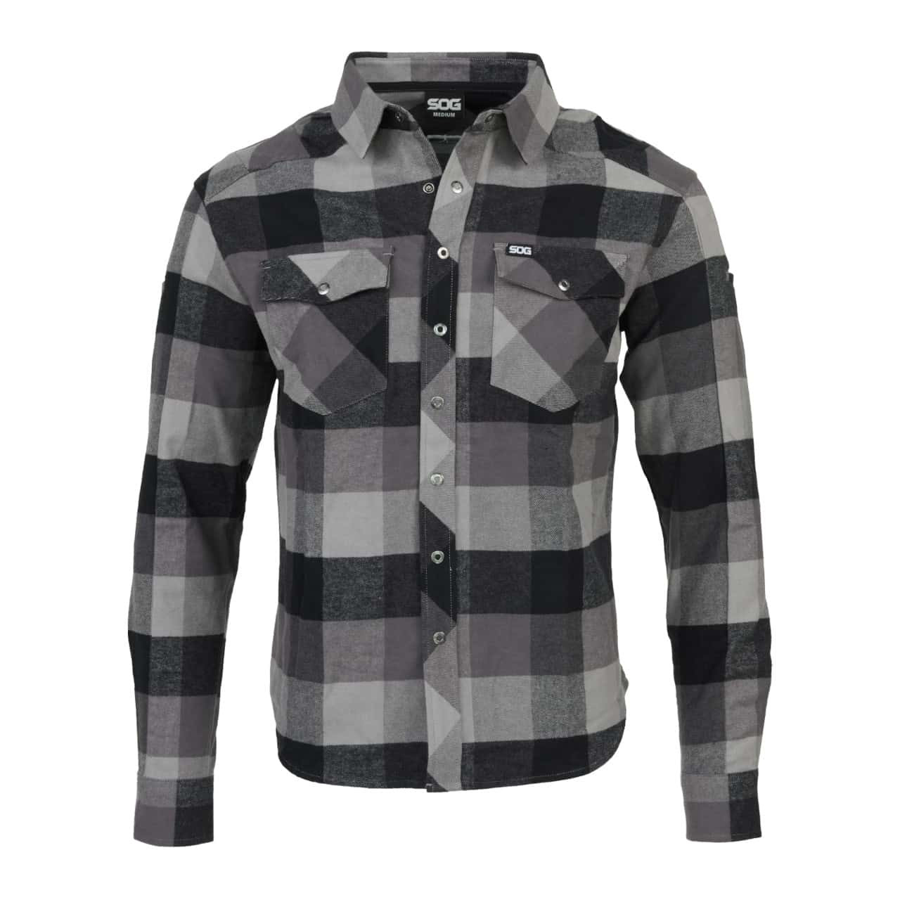 Long Sleeve Tactical Flannel Buttondown Shirt