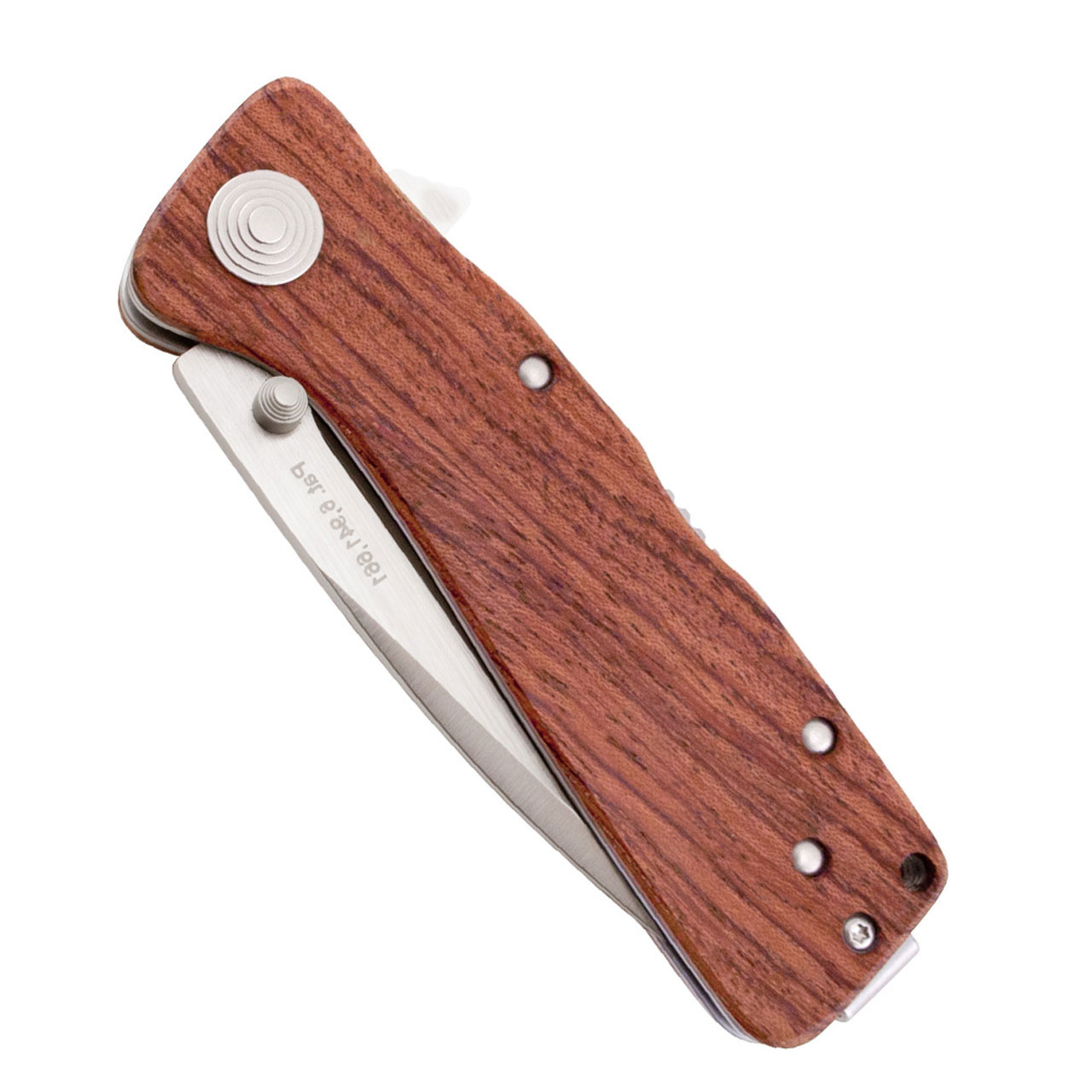 Twitch XL - Drop Point, Satin, Wood Handle | Daily Carry Assisted 