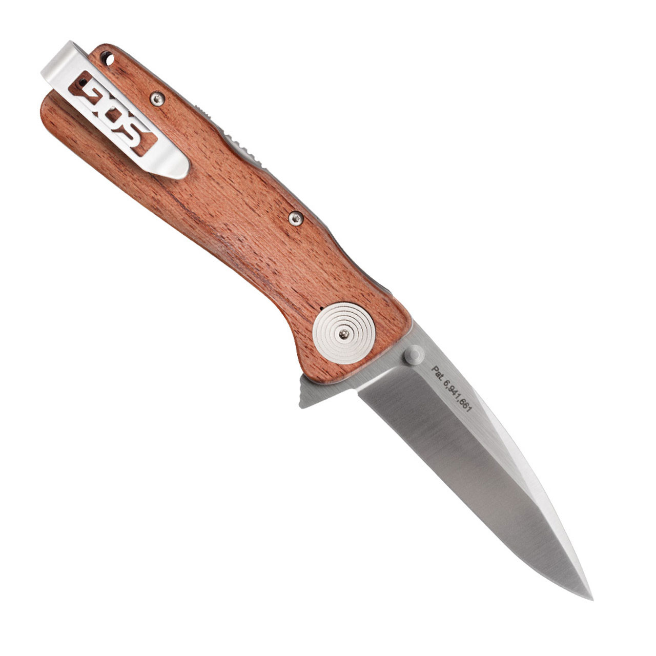 Twitch XL - Drop Point, Satin, Wood Handle | Daily Carry Assisted 