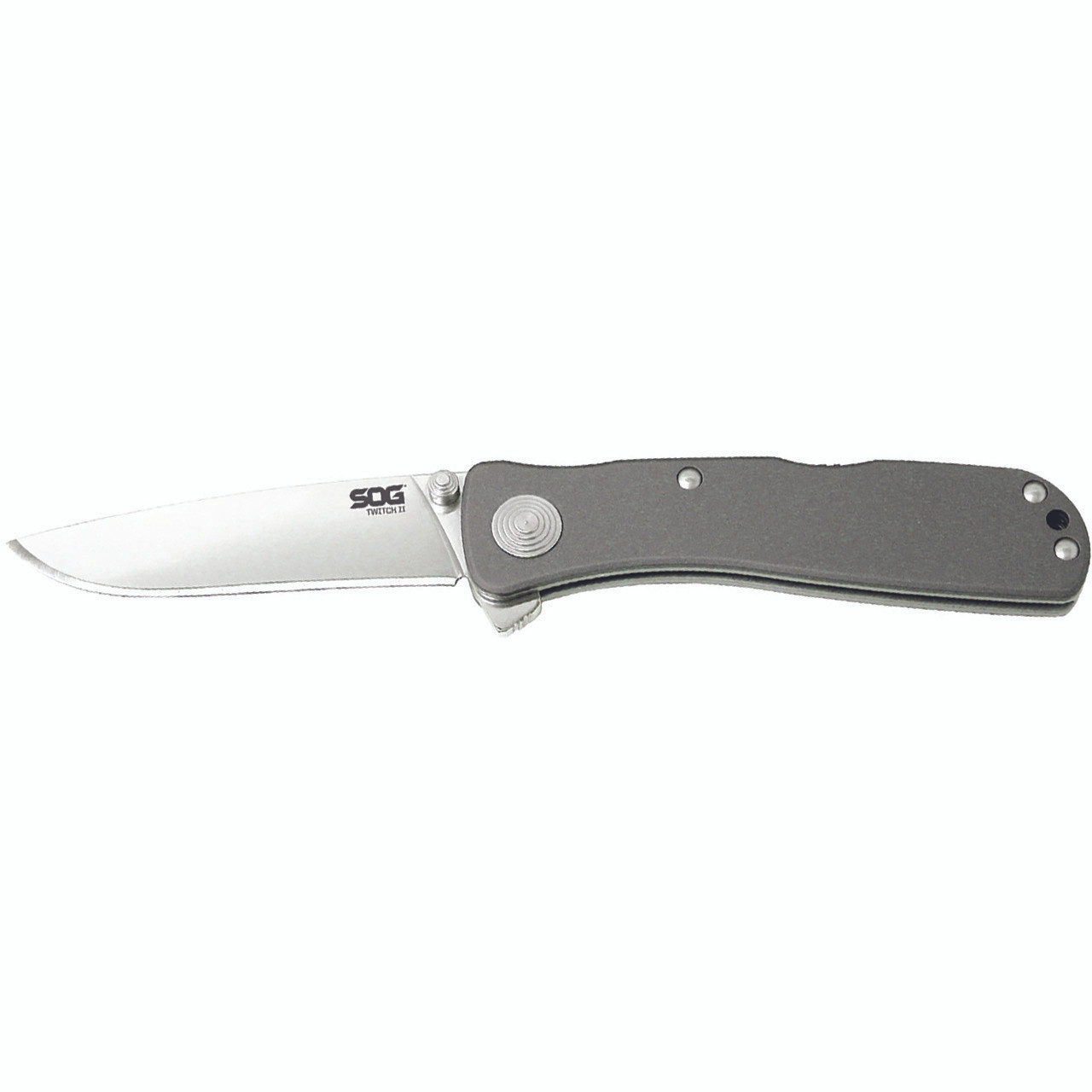 Twitch II-Drop Point, Satin, Aluminum Handle