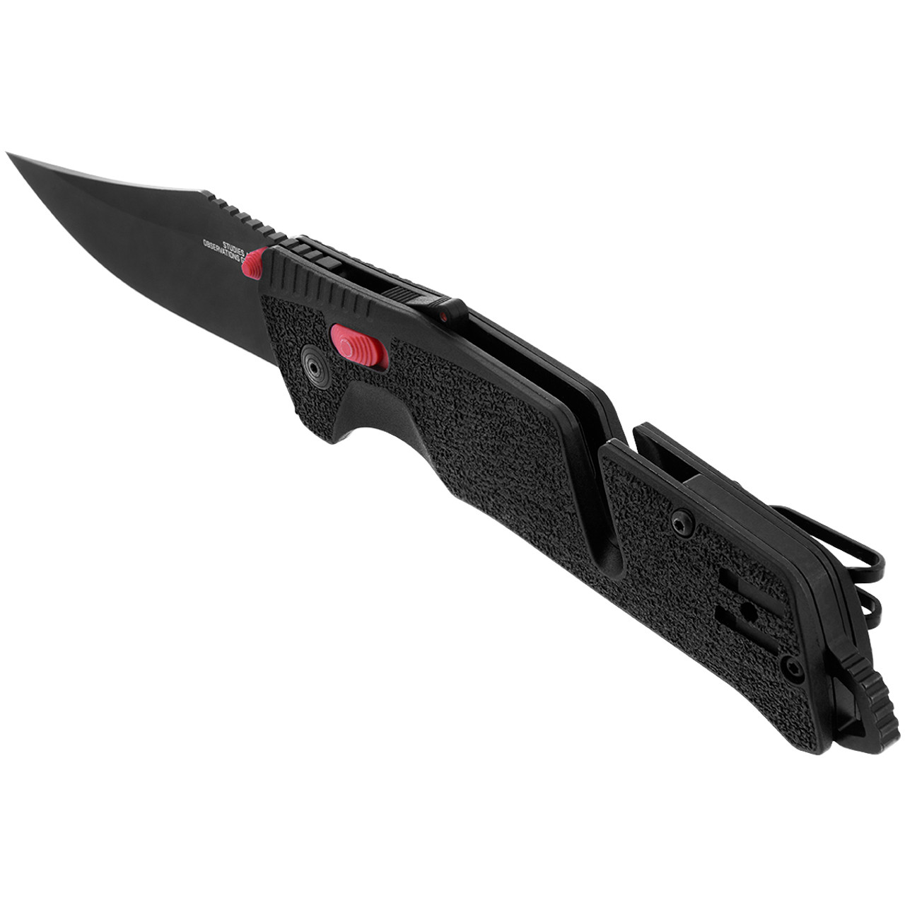  SOG Trident TF5-CP navaja automática retráctil - cuchilla  parcialmente serrada de 3,75 de cobre níquel titanio, mango de nylon  reforzado con vidrio camuflado digital de desierto : Deportes y Actividades  al