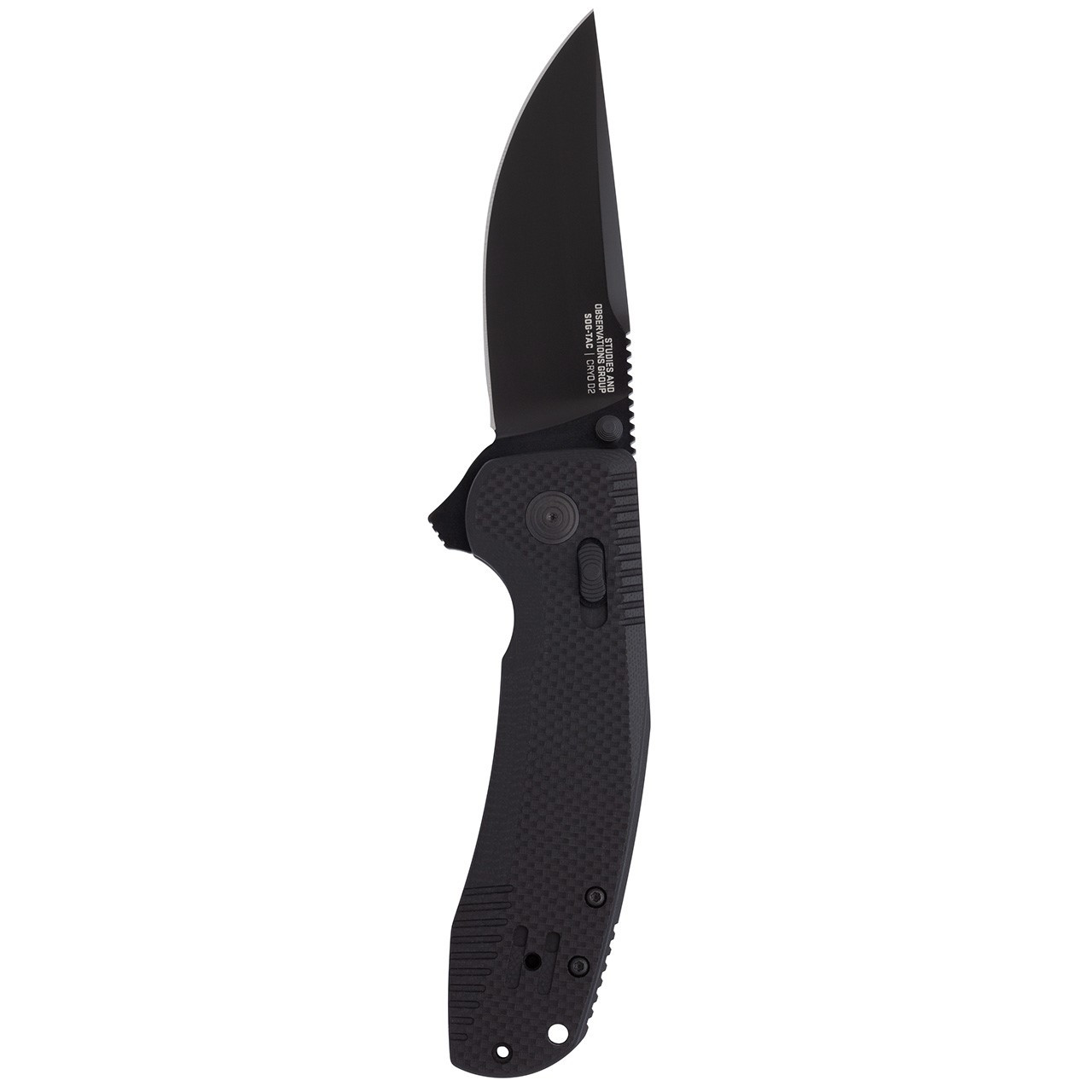 SOG TAC XR Blackout Professional Use Folding Knife