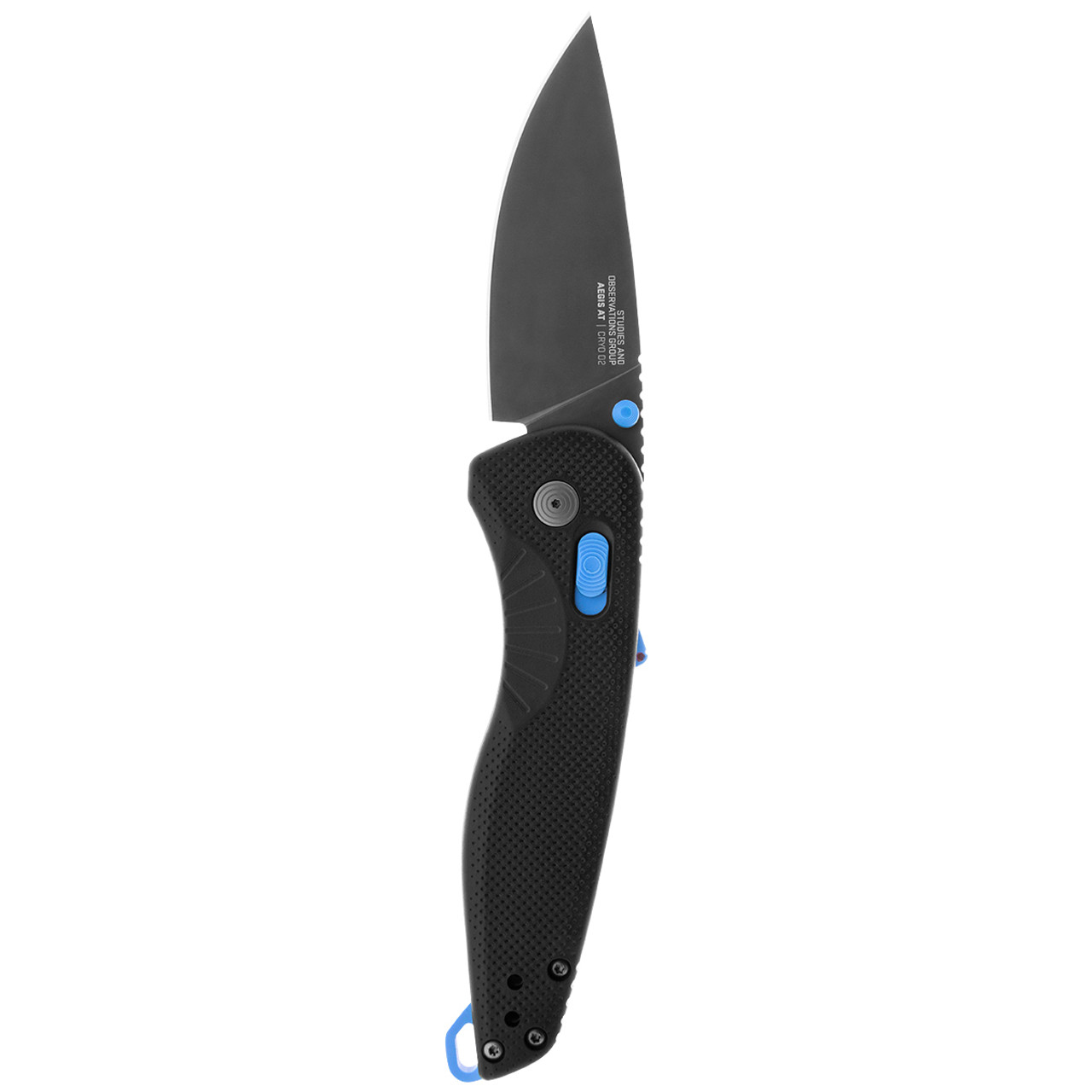 Aegis AT - Black & Cyan | Outdoor Use Assisted Opening Knife