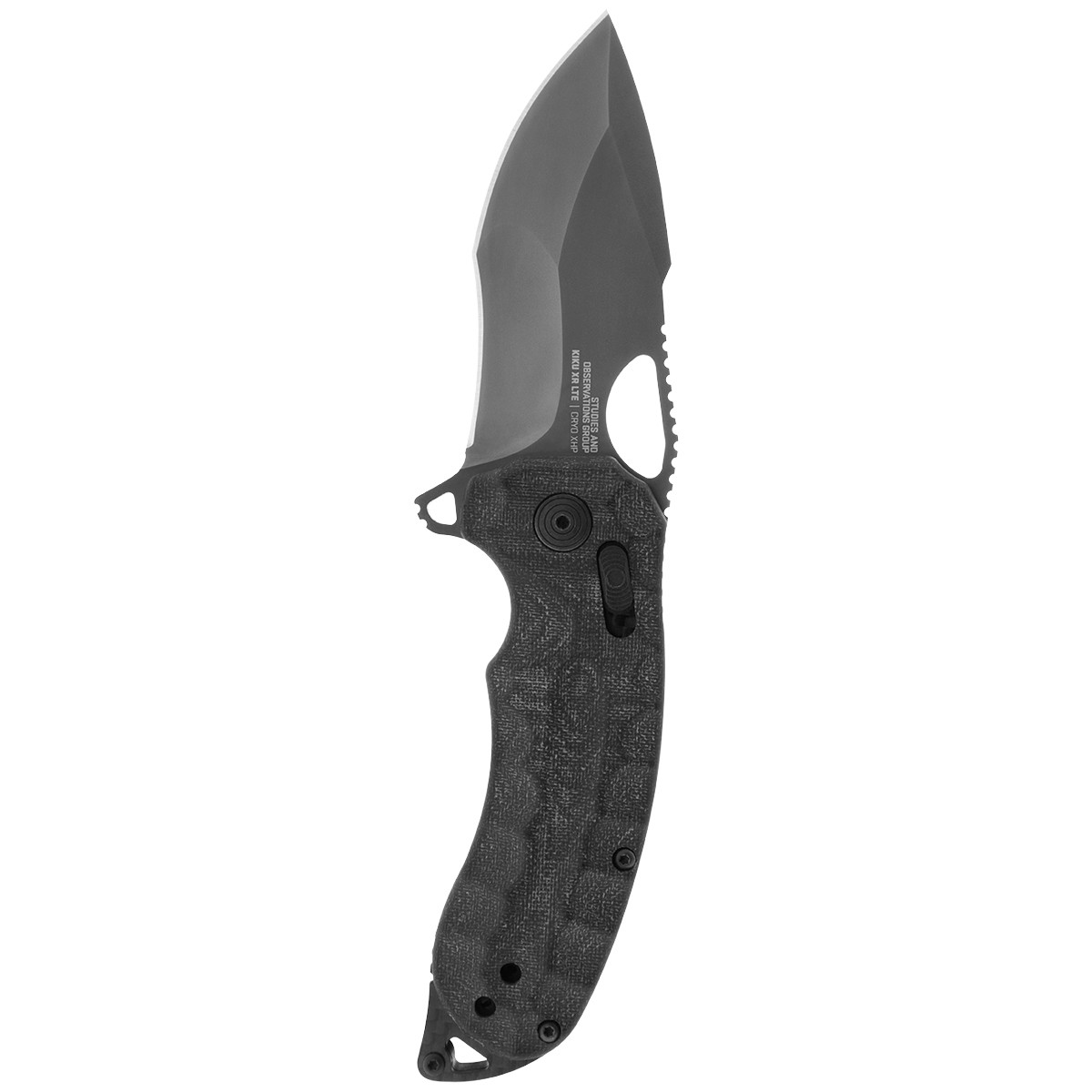 Kiku XR LTE - Blackout Micarta | Outdoor Use Folding Knife