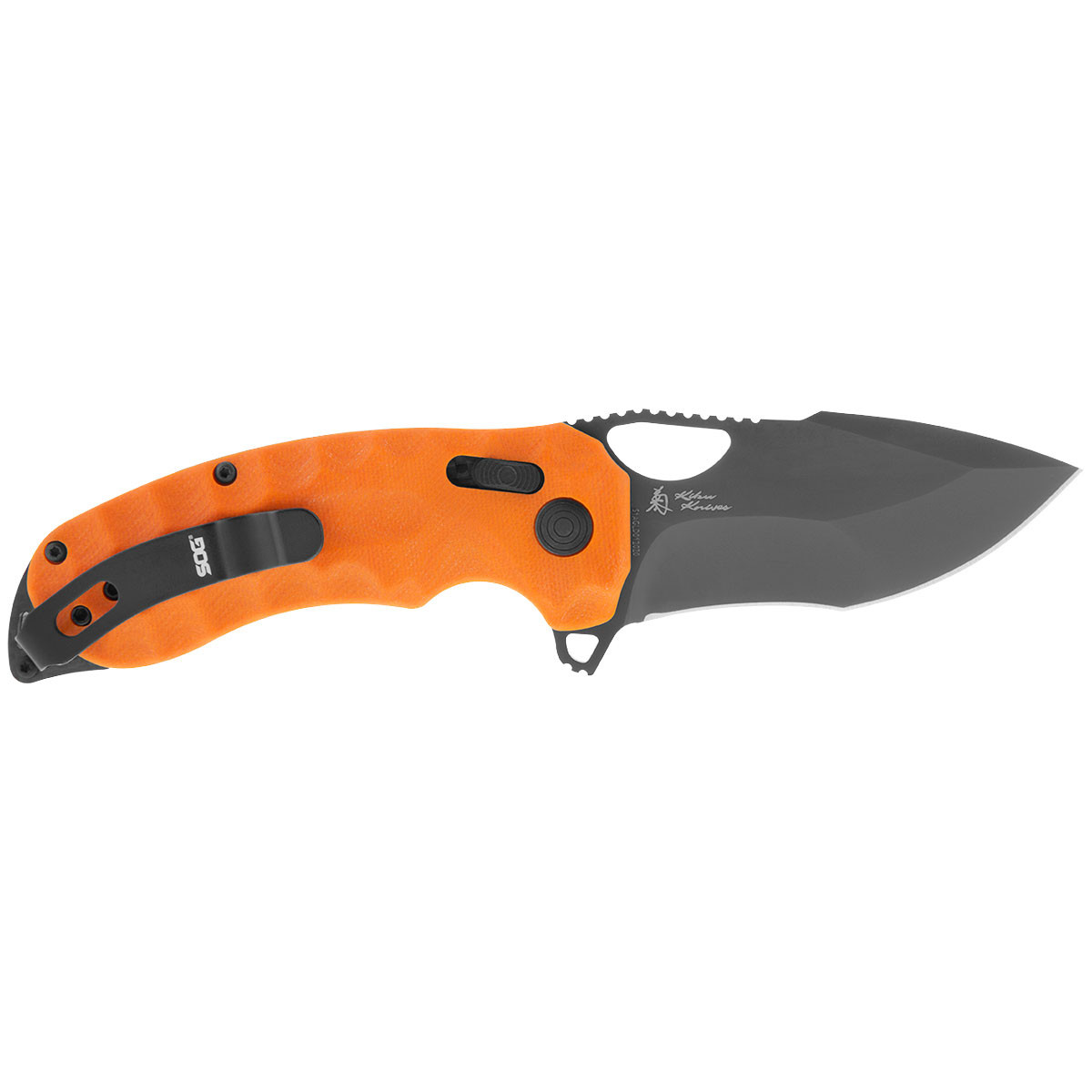 Kiku XR LTE - Blaze Orange G10 + Carbon | Outdoor Use Folding Knife