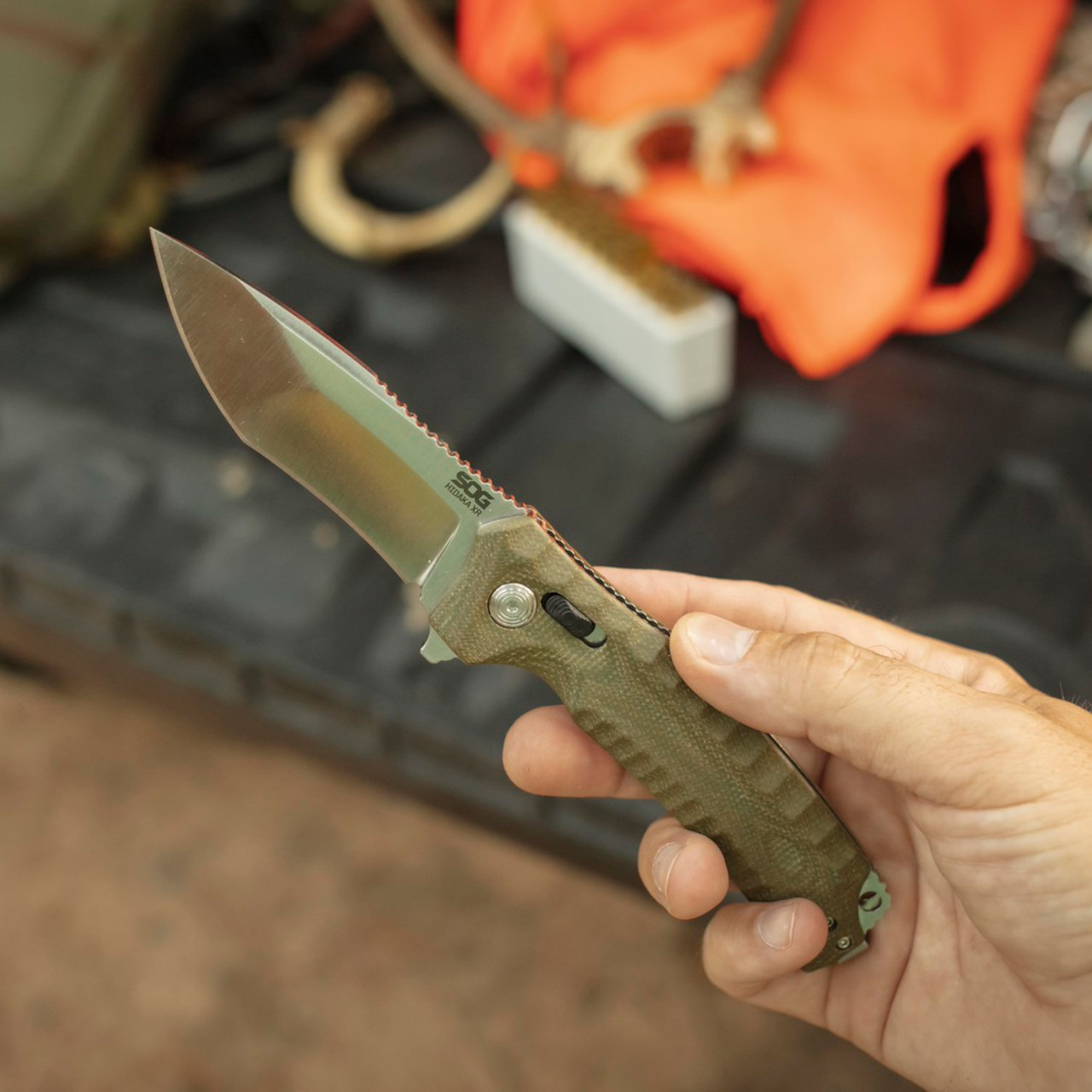 ⚠️ SOG Hidaka XR 3V - Satin | Outdoor Use Folding Knife