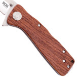 Twitch XL - Drop Point, Satin, Wood Handle