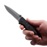 ESCAPE - CLIP POINT, SATIN, SERRATED