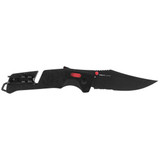 Trident AT - Black & Red, Partially Serrated