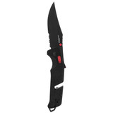 Trident AT - Black & Red, Partially Serrated