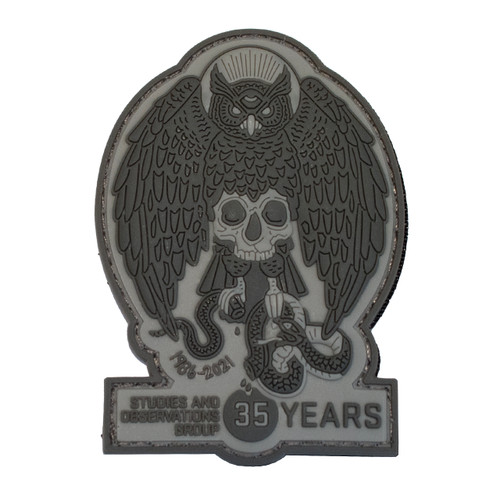 SOG 35th Anniversary Velcro Patch - Gray 