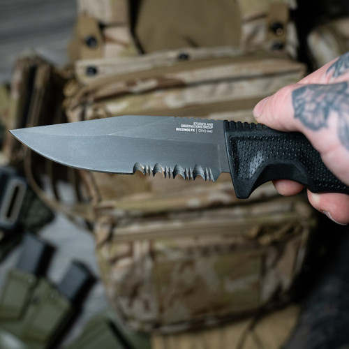 Recondo FX - Black, Partially Serrated