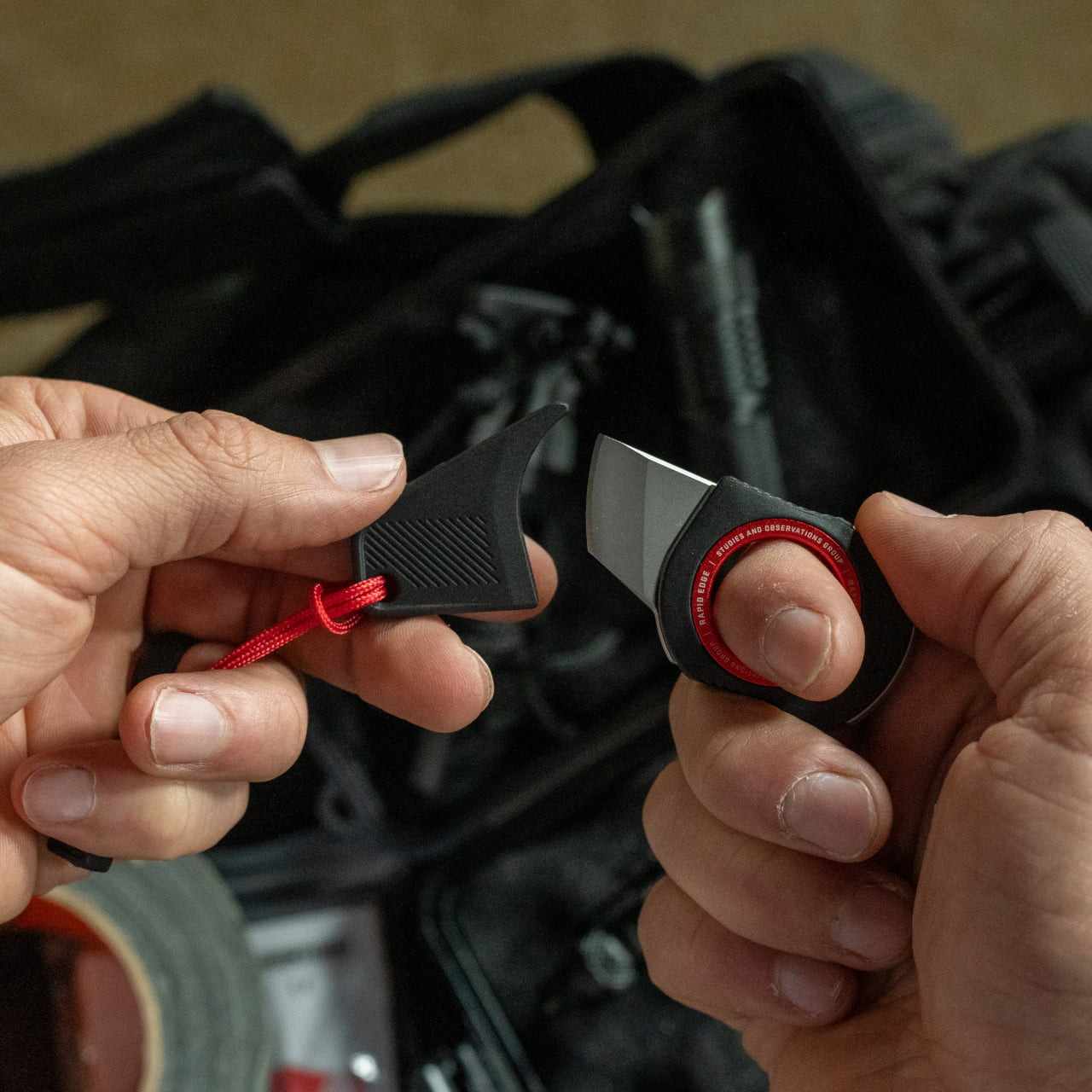 Rapid - Black + Red | Daily Carry Fixed Blade