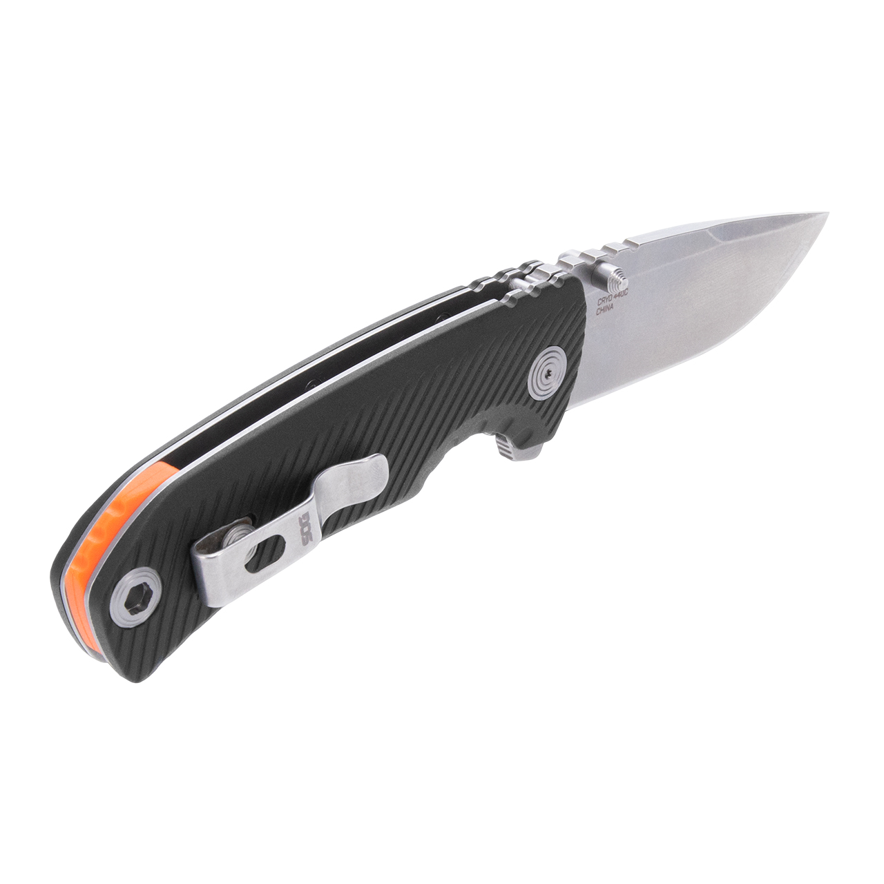 Tellus ATK - Black + Blaze Orange | Assisted Opening Knife