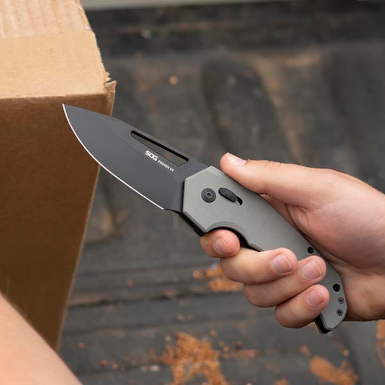 Prohen XR - Gray + Black | Professional Use Folding Knife