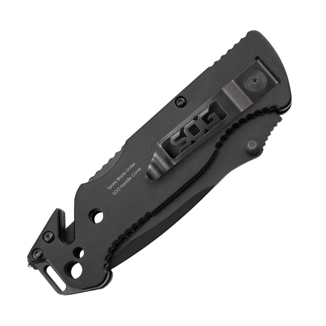 Escape - Black, Serrated | Professional Use Folding Knife