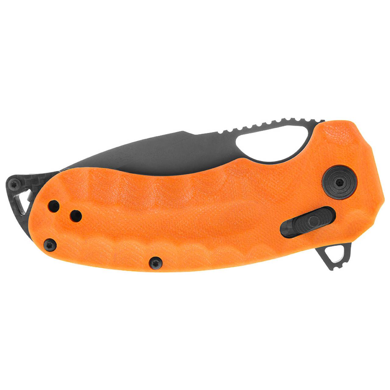 Kiku XR LTE - Blaze Orange G10 + Carbon | Outdoor Use Folding Knife