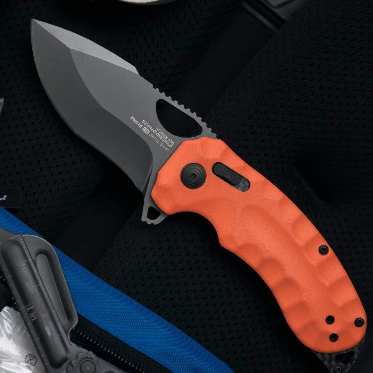 Kiku XR LTE - Blaze Orange G10 + Carbon | Outdoor Use Folding Knife
