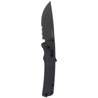 Coltello portachiavi pieghevole SOG key-101 lama drop point nera da 1,5,  corpo in acciaio inox nero