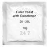 Cider Yeast with sweetener 8g 20-25L for Homebrew Cider making Perry Scrumpy BBE 07/2023