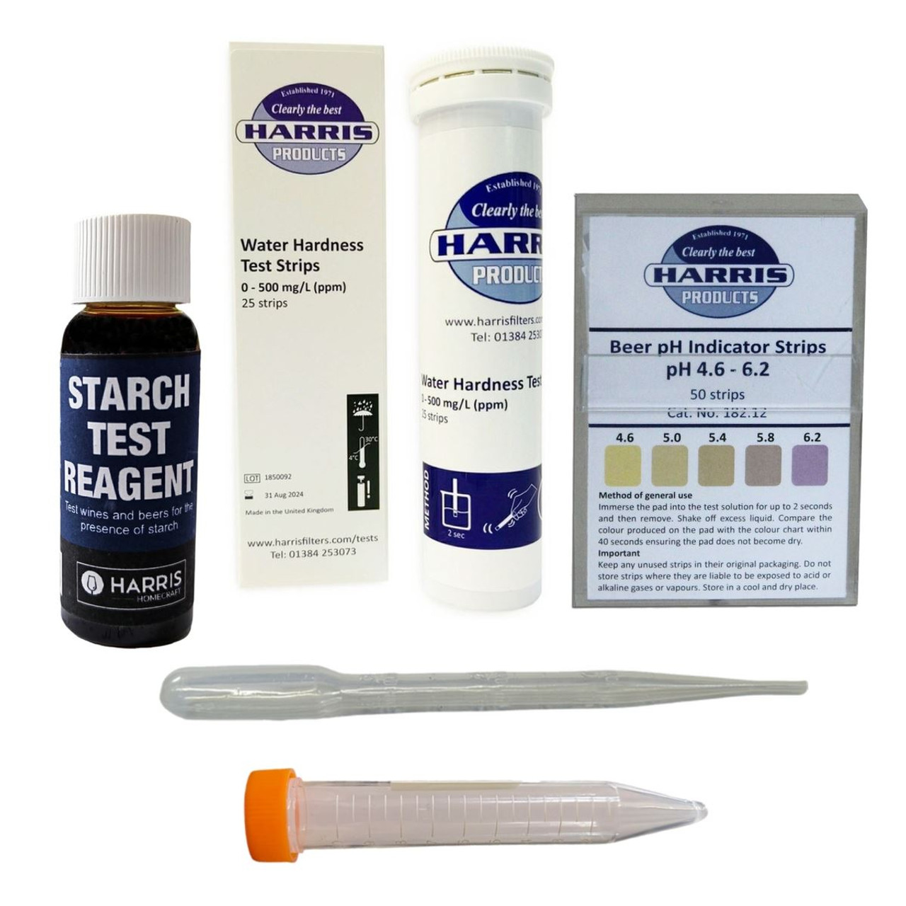 Harris Beermakers Test Kit to analys water and wort to maximise performance