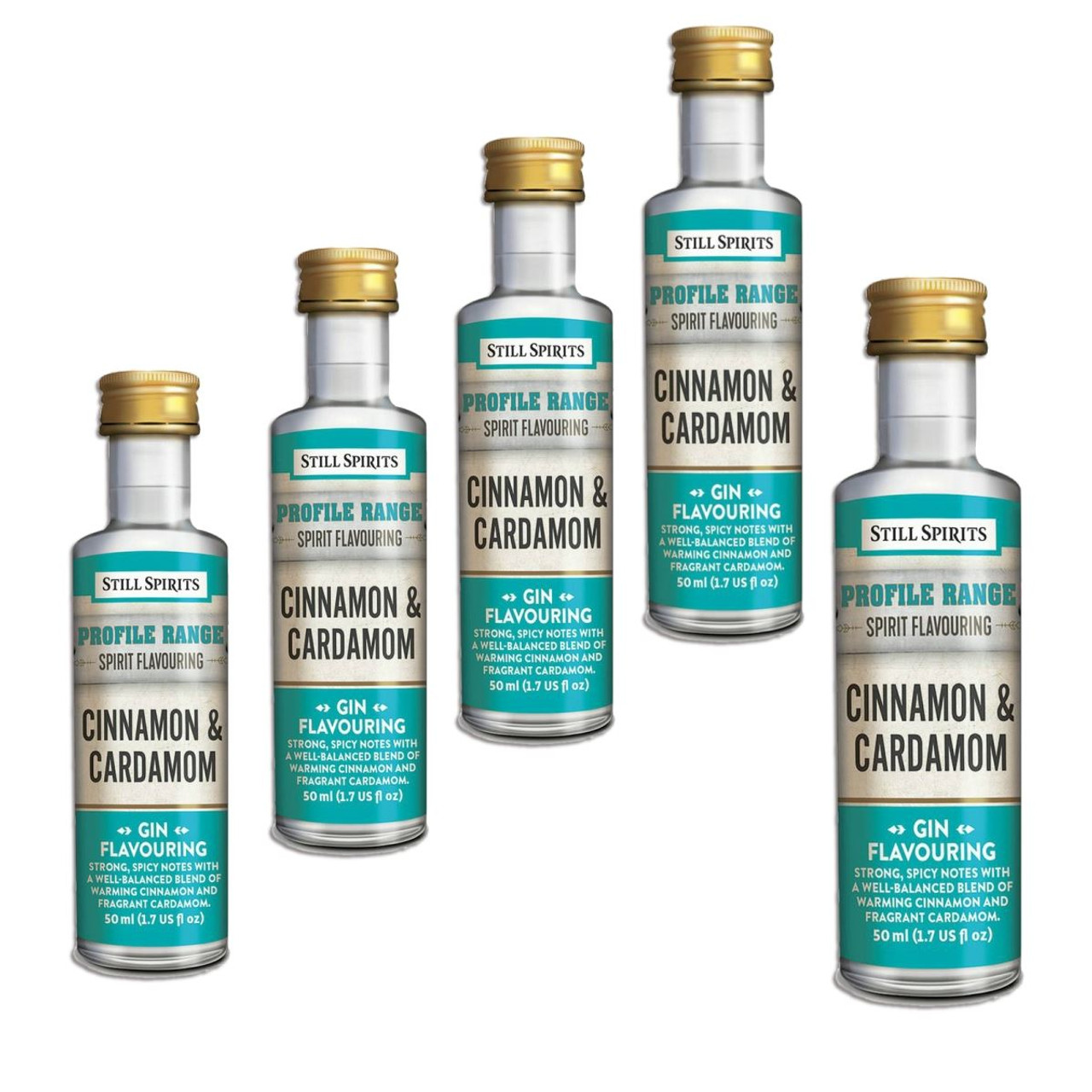 5x Still Spirits Cinnamon and Cardamom Gin Profile 50ml Flavouring Notes BBE 06/2023