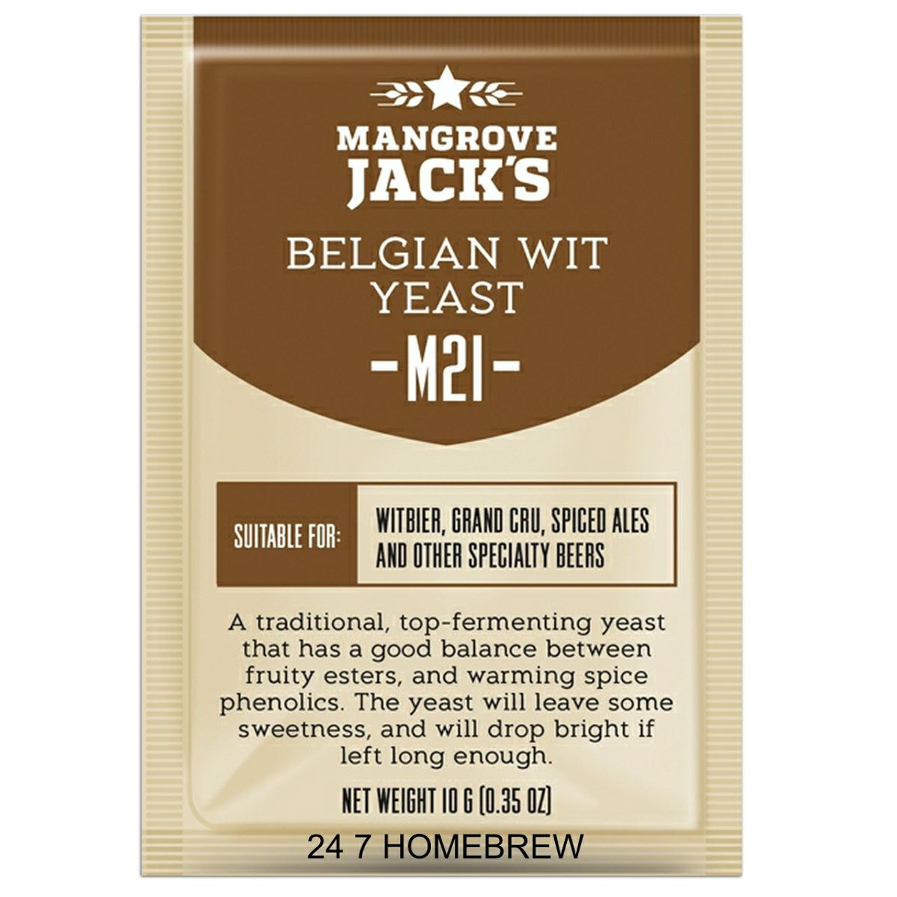 Mangrove Jack's Craft Series Yeast M21 Belgian Wit (10g) BBE 08/2023