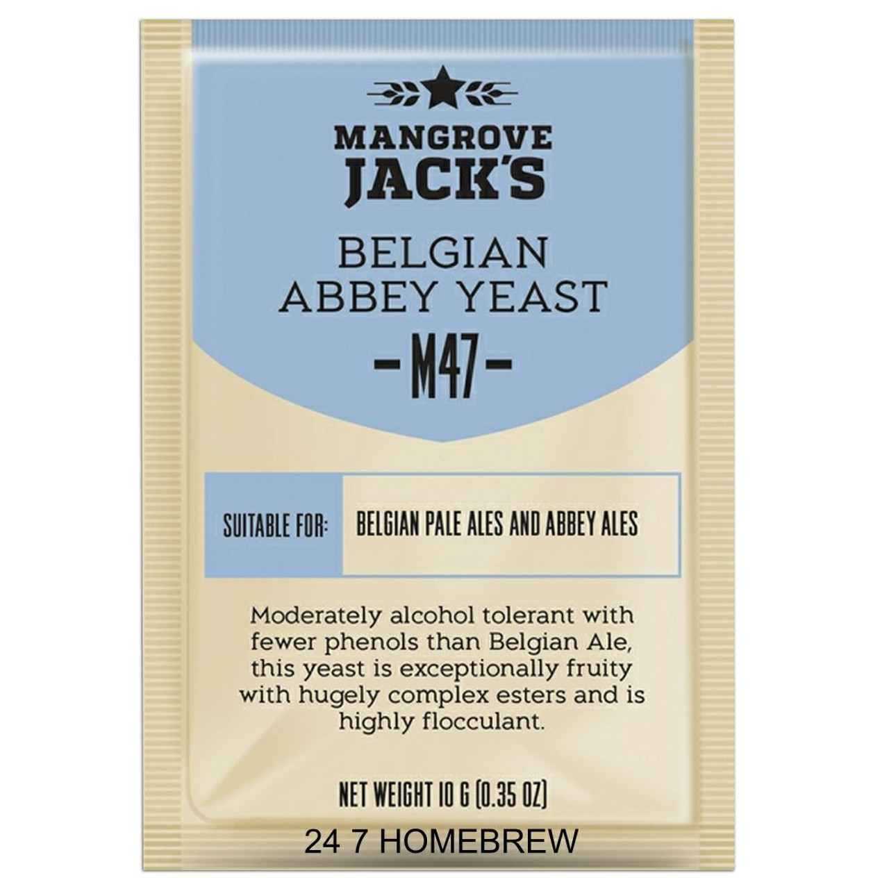 Mangrove Jack’s Craft Series Yeast M47 Belgian Abbey (10g) BBE 08/2023