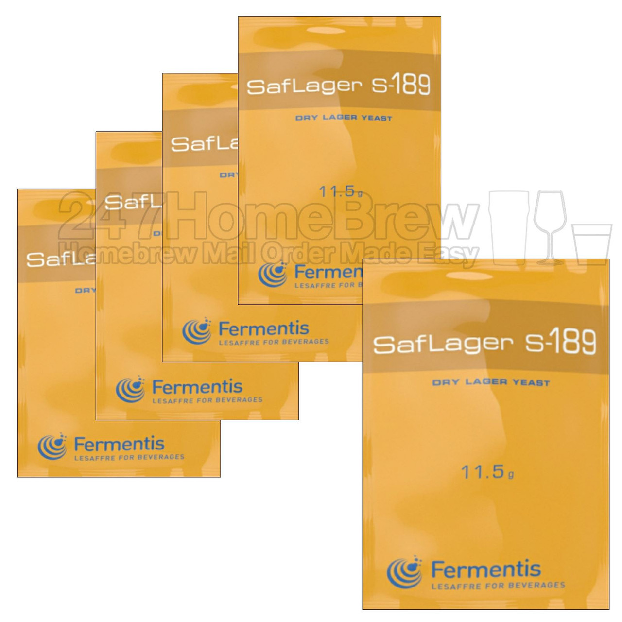 5x Fermentis Saflager S-189 Beer Yeast lager pilsner ales 11.5g 20-30L BBE 09-2023