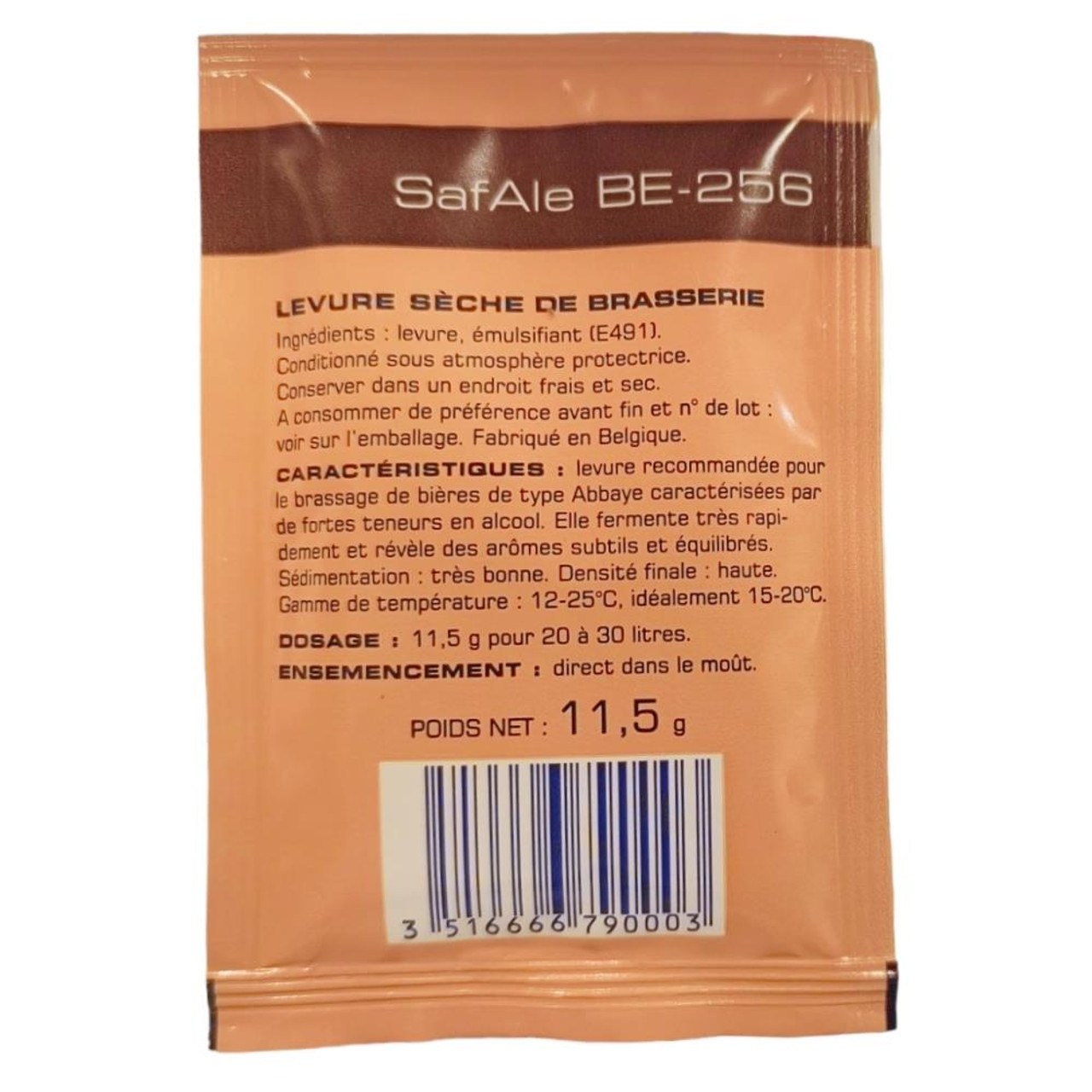 Fermentis Safale BE-256 Beer Yeast Abbey style ales 11.5g 20-30L BBE 09/2023