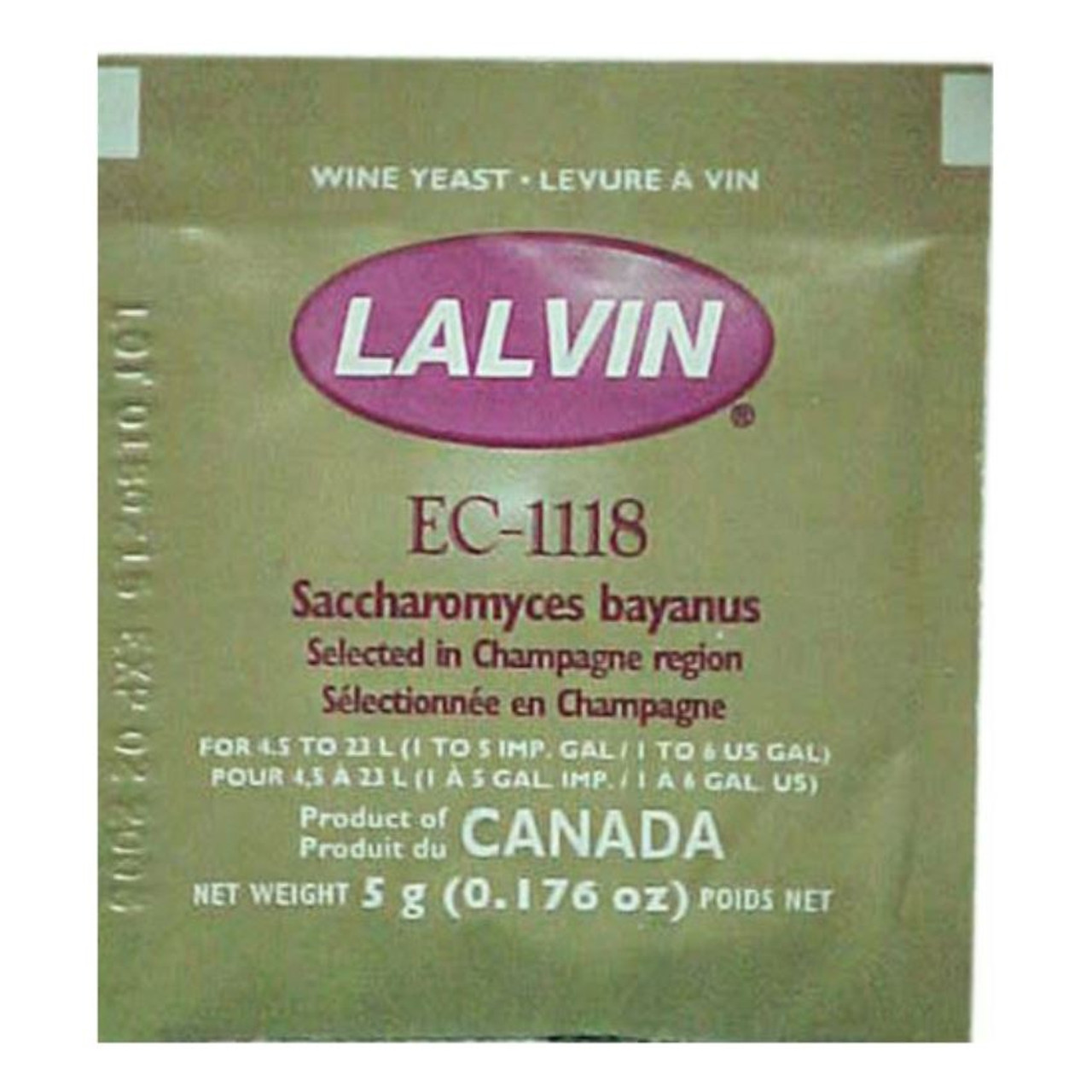 Lalvin EC-1118 Champagne Yeast 5g